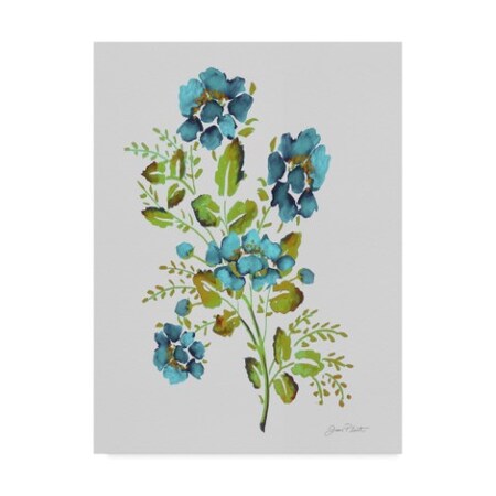 Jean Plout 'Wild Rose Blue 2' Canvas Art,18x24